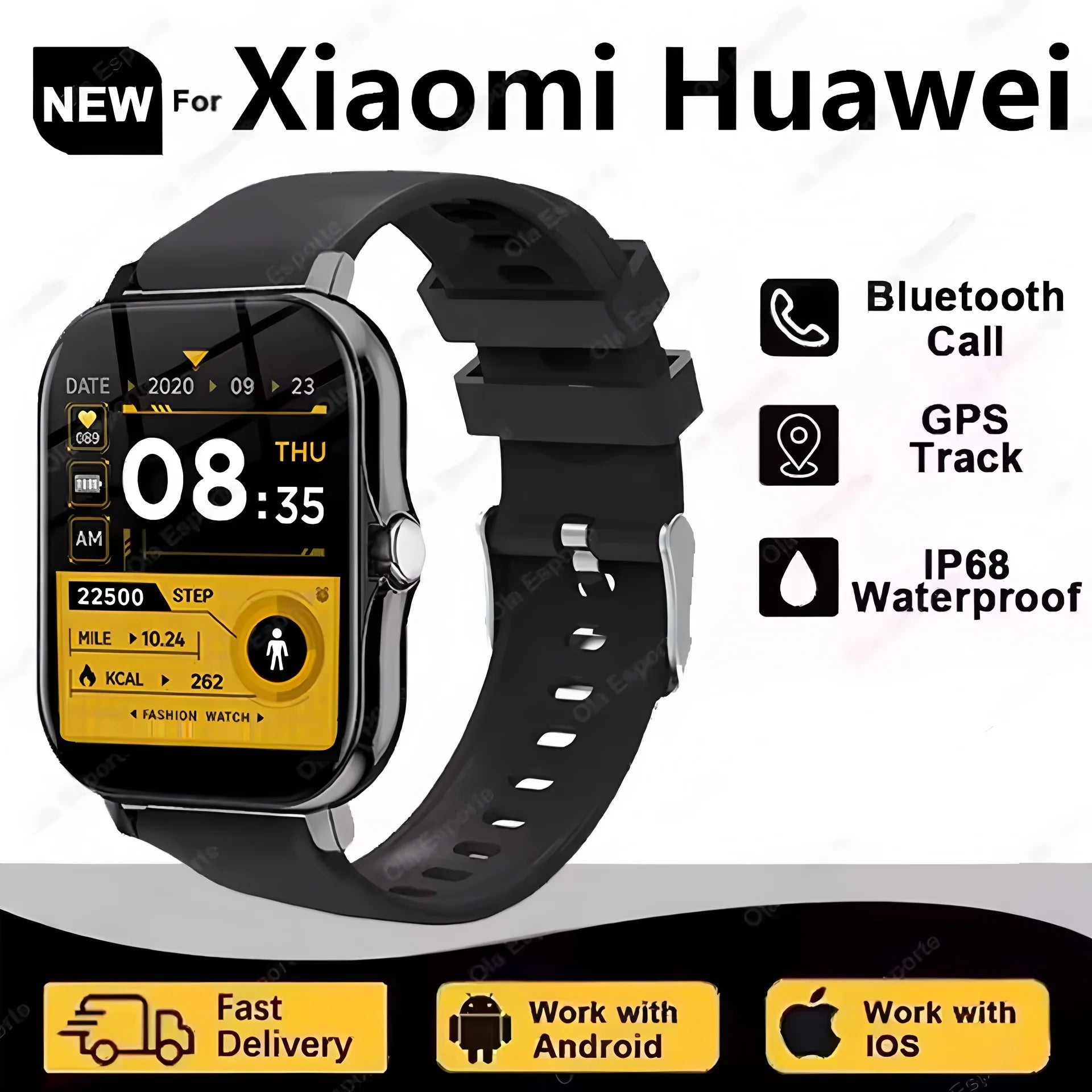 Smartwatch AMOLED 2,02 Pulgadas con NFC, GPS y Monitor de Salud
