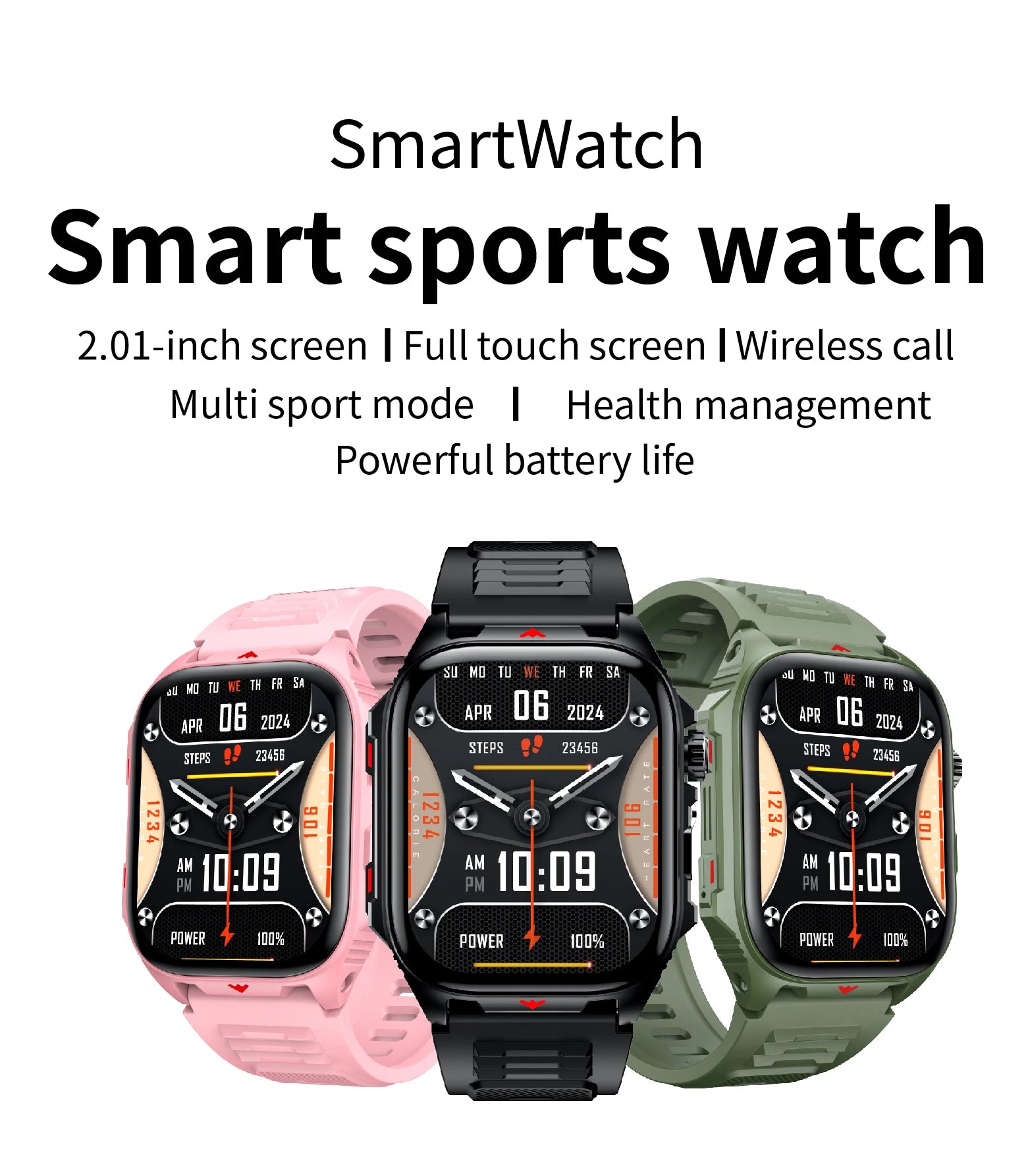 Reloj Inteligente Digital Ritmo Cardíaco Hombre