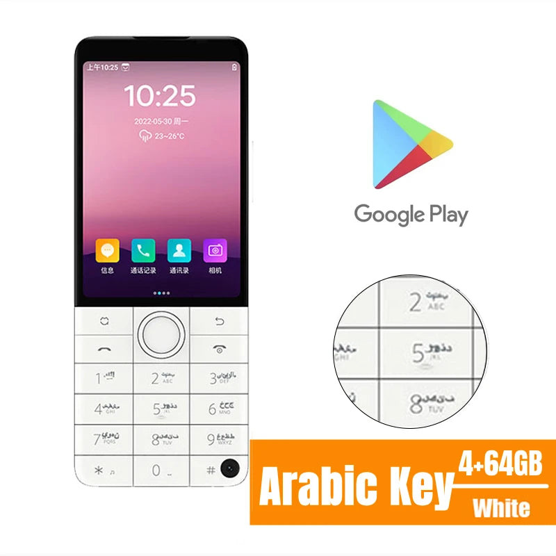 Nuevo Qin F22 Pro pantalla táctil inteligente teléfono Wifi 5G + 3,5 pulgadas 4GB 64GB agregar Google Store Android versión QinGlobal teléfono móvil