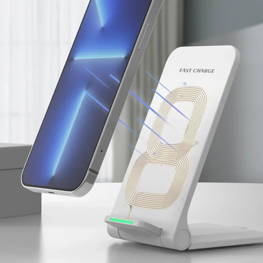 Base de Carga Inalámbrica para iPhone 17 16 15 14 13 Pro, Cargadores para Teléfonos Samsung Xiaomi, Estación de Carga Rápida por Inducción