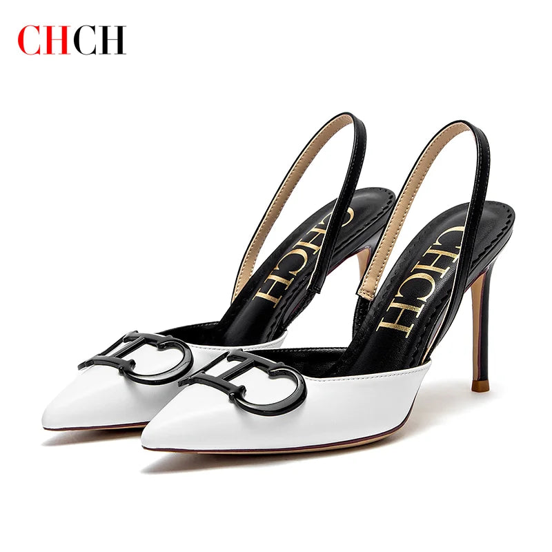 Stilettos de Mujer Punta Fina con Tiras y Plataforma 9 cm