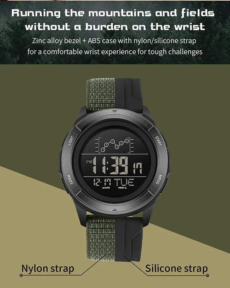 Reloj Deportivo Digital SANDA con Correa de Nailon y Alarma