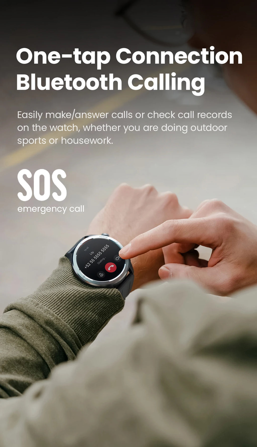 Reloj Inteligente Solar Neo con Pantalla HD, Control de Salud 24H y Llamadas