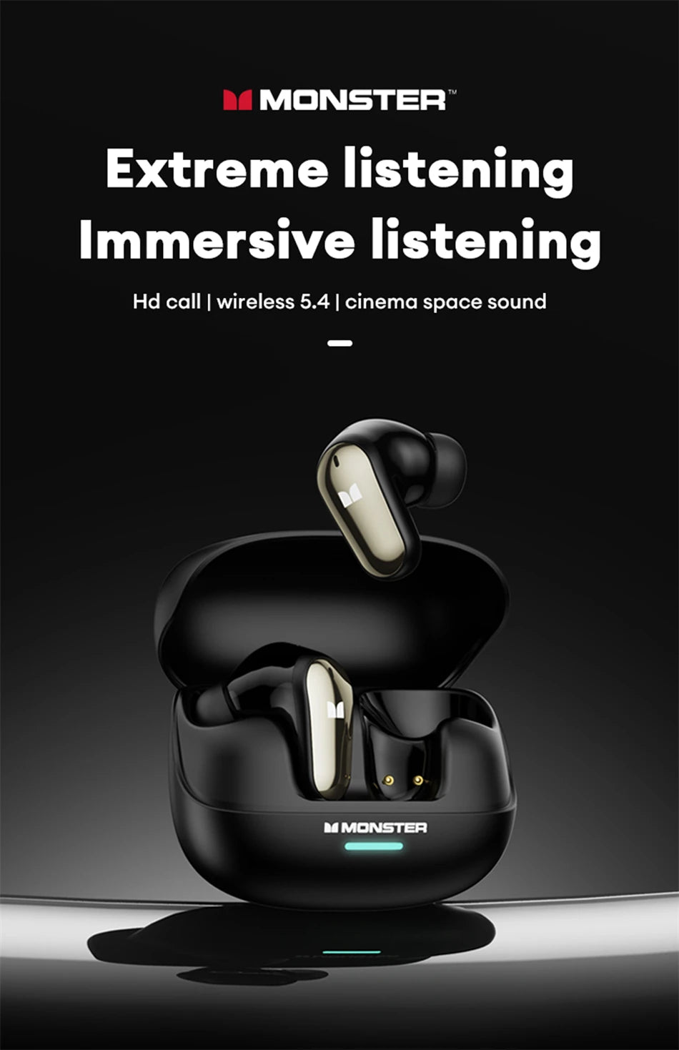 Auriculares Bluetooth Monster MQT52 TWS con Micrófono