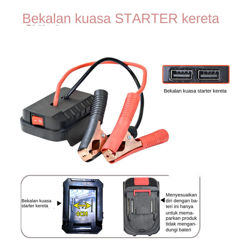 Arrancador Portátil de Batería para Auto con USB Doble