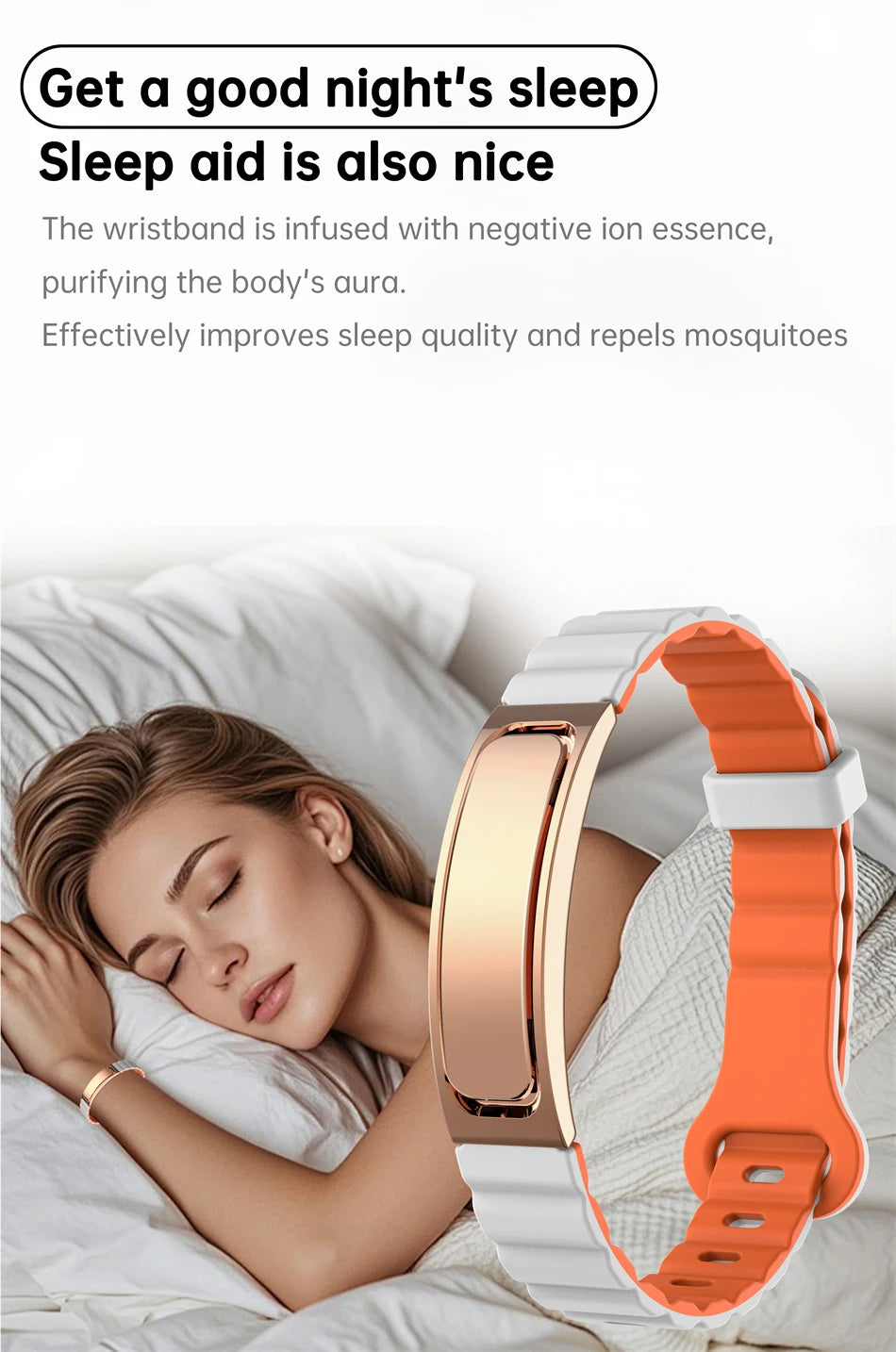 Pulsera inteligente con monitor cardíaco y seguimiento de sueño
