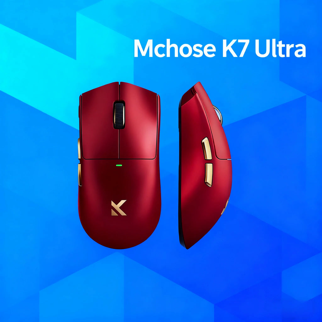 Ratón Mchose K7 Ultra inalámbrico para videojuegos, ligero, tres modos, receptor de 8000HZ, atracción magnética, ratón deportivo electrónico, regalo personalizado
