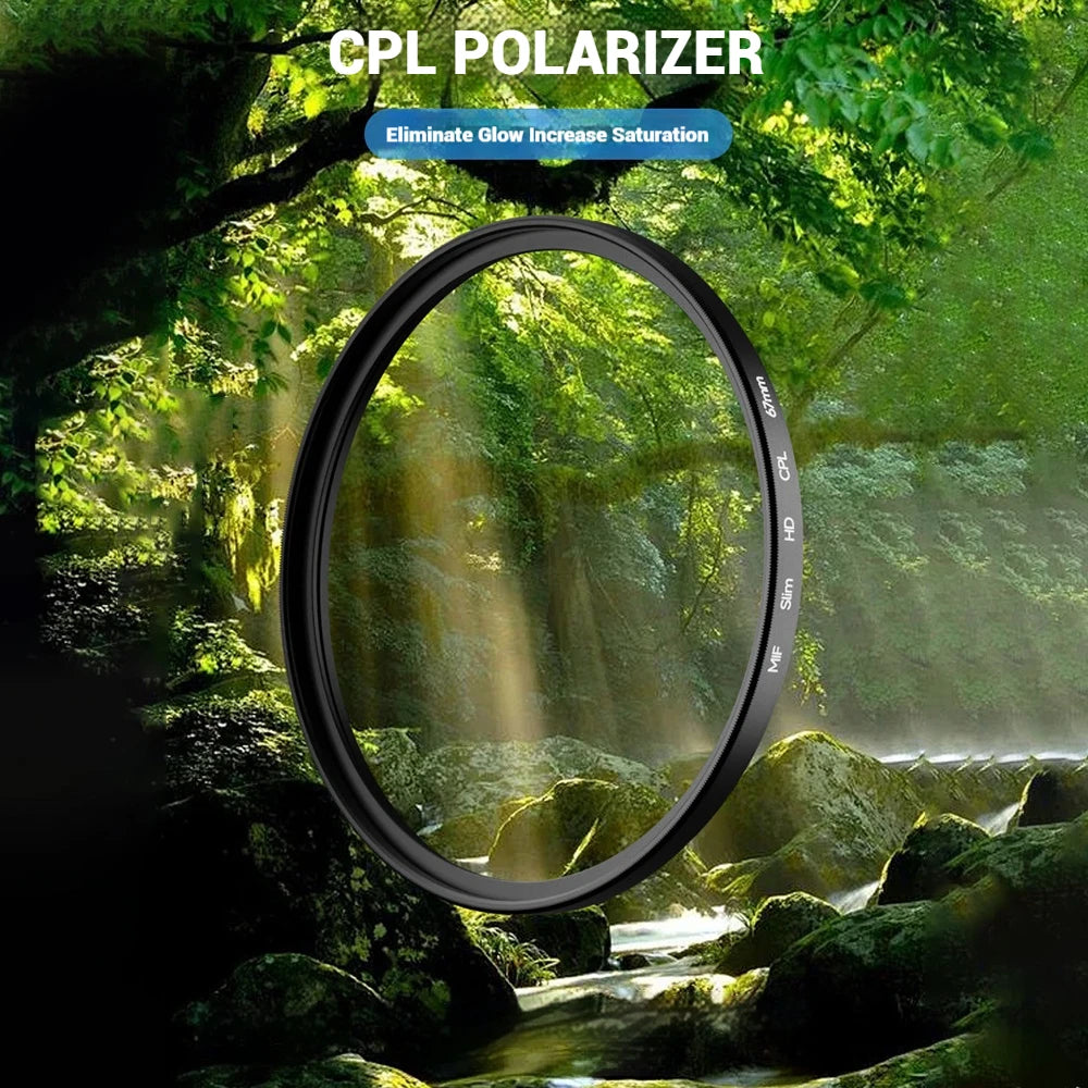 Filtro Polarizador CPL 52MM con Clip para Teléfono Móvil
