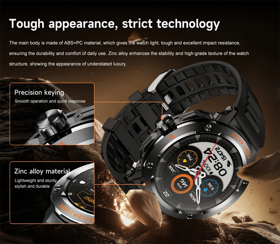 Reloj Inteligente 2 en 1 con Auriculares NFC para Hombre