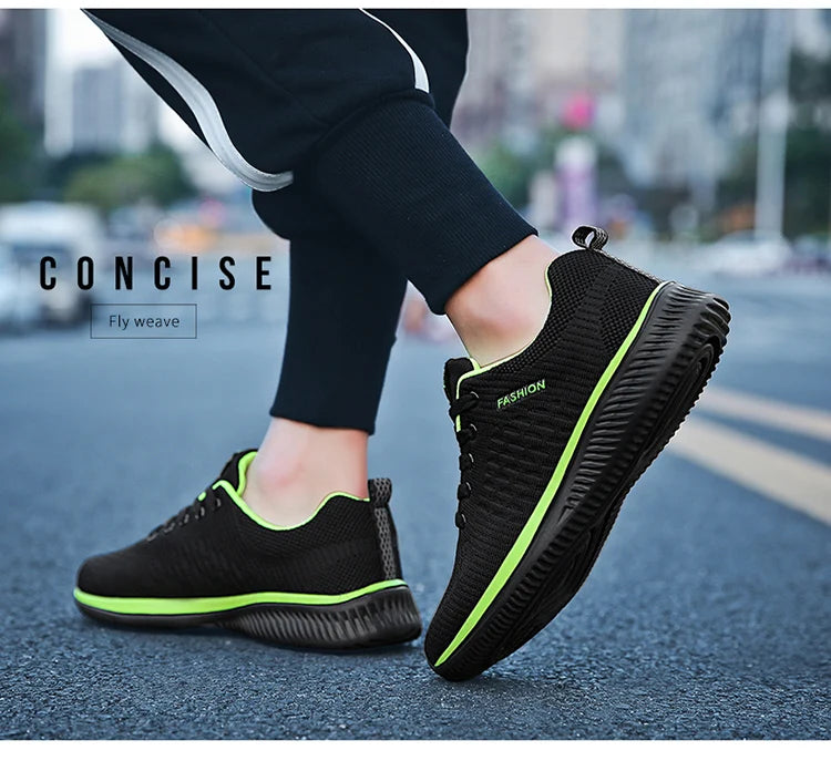 Zapatillas de correr para hombre, zapatos deportivos ligeros para caminar, zapatos informales transpirables de malla clásica, mocasines de moda para hombre, zapatillas de deporte para hombre