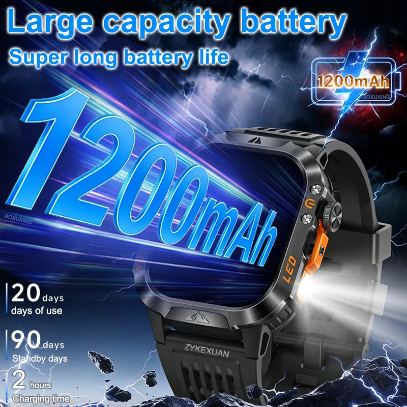 Reloj Inteligente Militar con Batería de 1200mAh