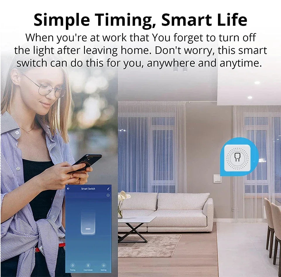 Interruptor Inteligente WiFi Tuya RF433 Smart Life
