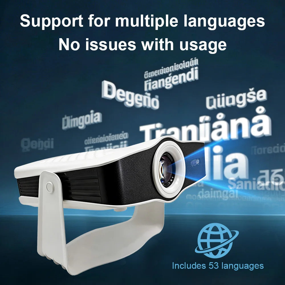 Nuevo Proyector Portátil YM05 2026, Resolución Nativa 1080P, 800 ANSI Lúmenes, Enfoque Automático, Android 14, 180 °   Cine en Casa y al Aire Libre Giratorio