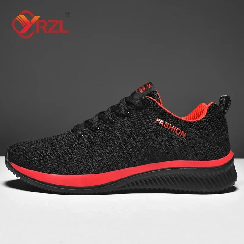 YRZL Zapatillas de deporte para hombre, zapatillas deportivas ligeras, zapatos informales transpirables de malla clásica, zapatos antideslizantes de moda para hombre