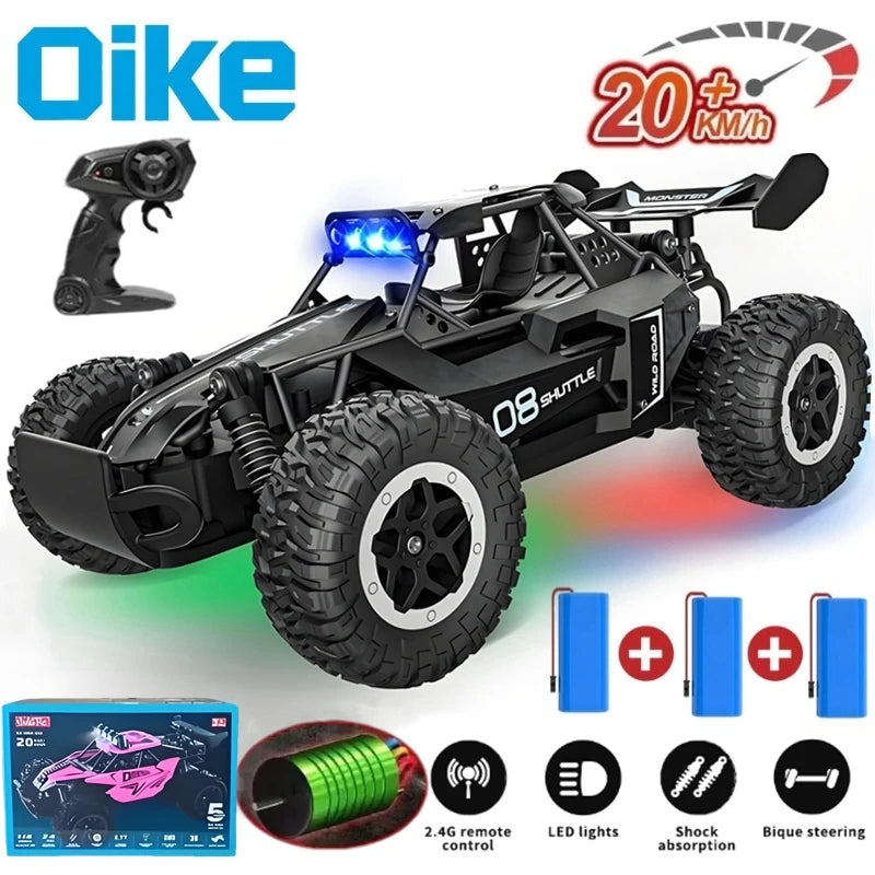 Coche RC 1:16 con Luces LED, Todoterreno, Vehículo de Escalada