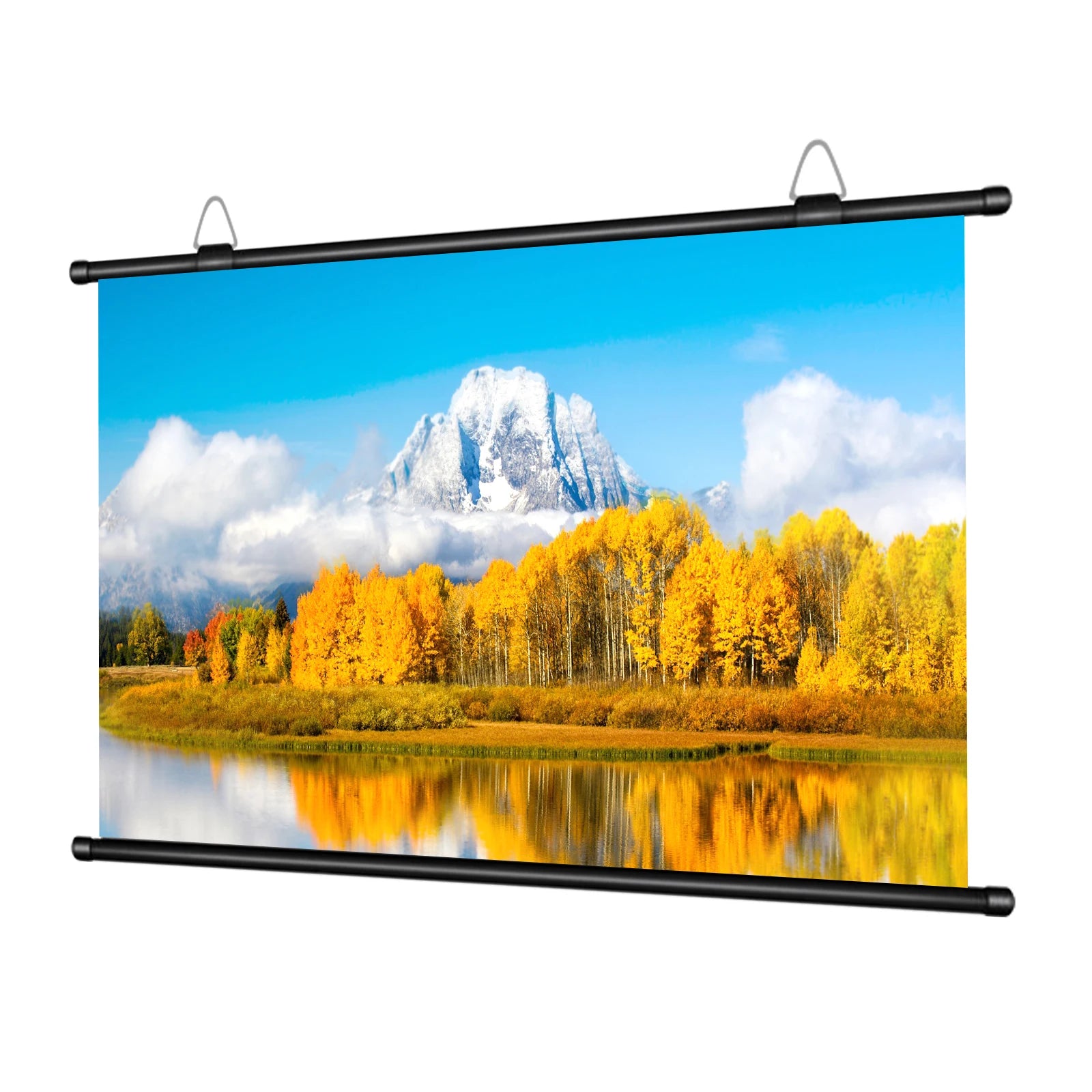 Pantalla de proyección XIAOHUI HD antiluz 16:9 para montaje en pared