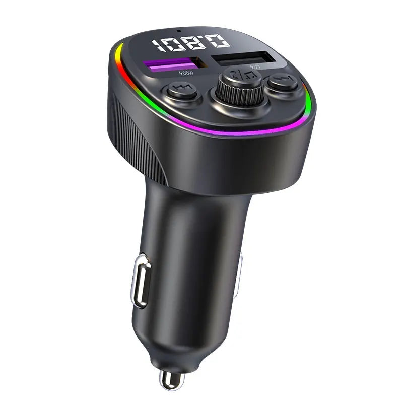 Transmisor FM Bluetooth 5.0 para Auto con Carga Rápida 66W