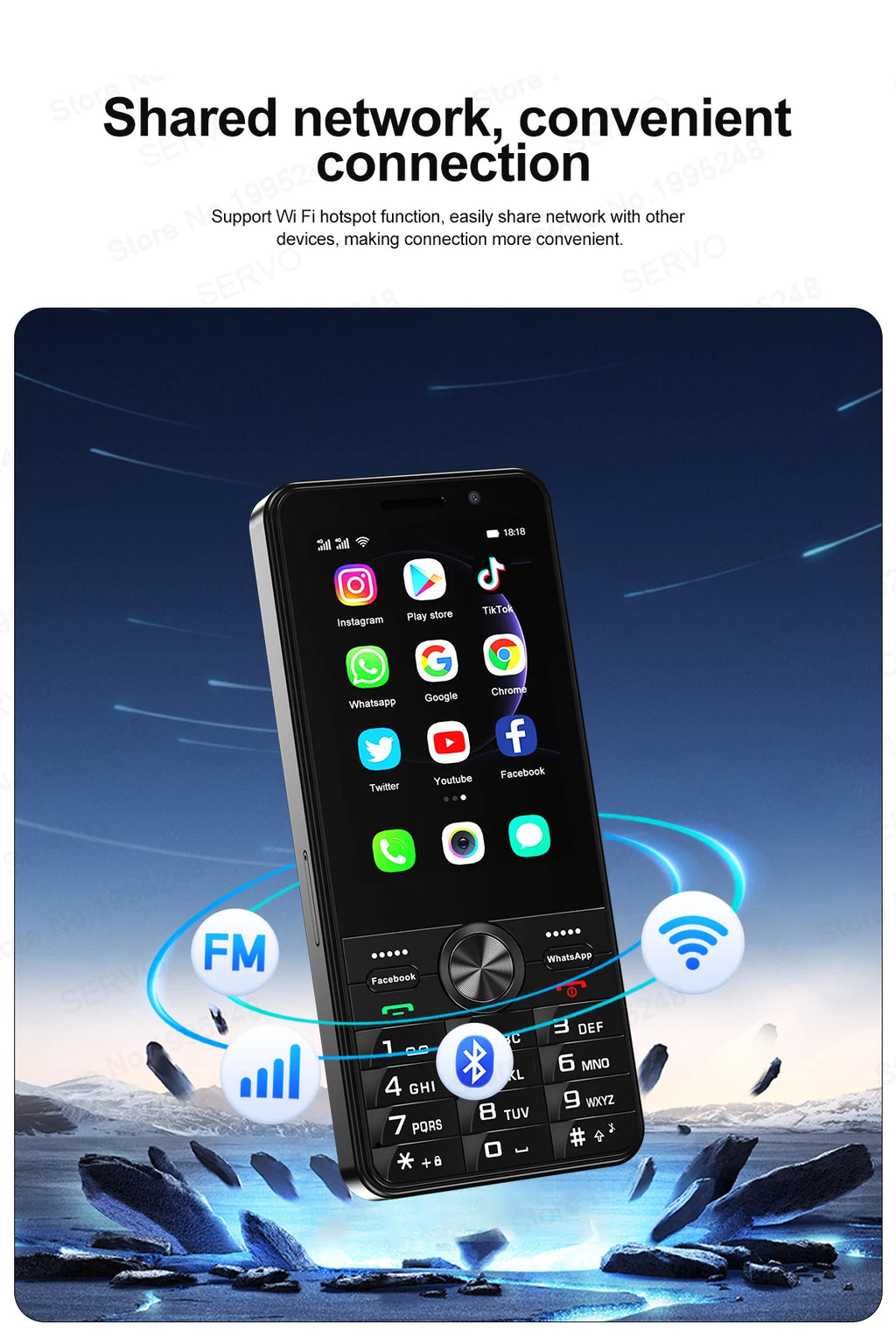 SERVO F24 PRO – Celular 4G Android 3.5" Doble SIM 2+16GB