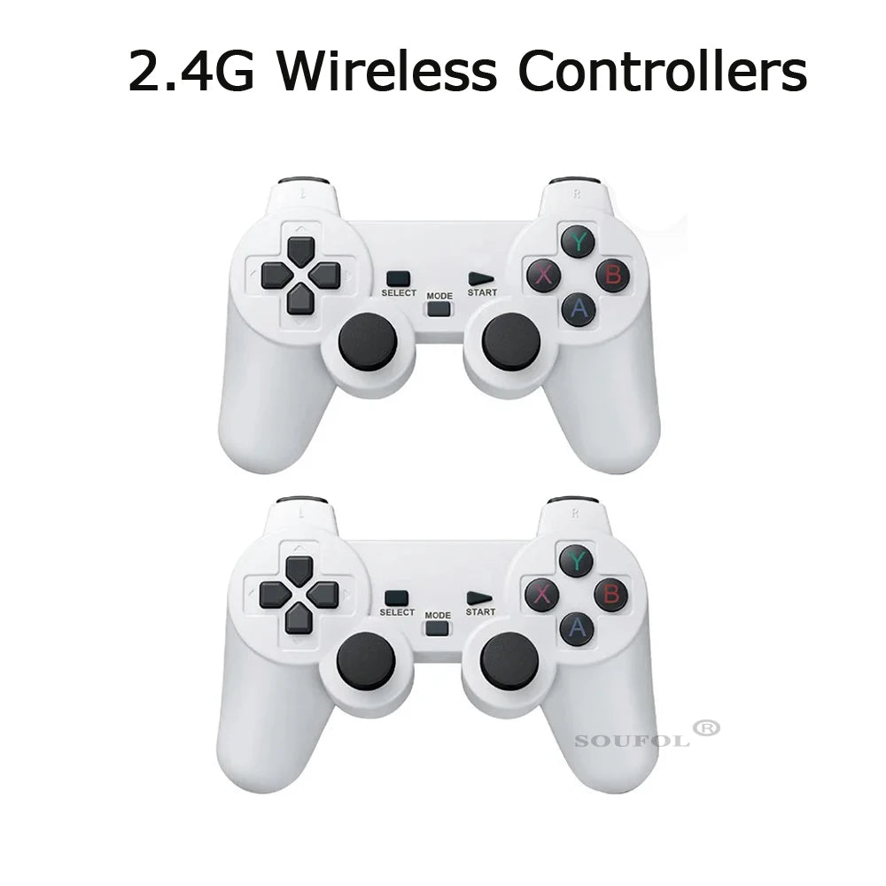 Proyector de juegos H90PRO 4K, 19000 + juegos de vídeo Retro 3D, controlador de juegos inalámbrico para PS1/SEGA, sistema Dual de cine en casa portátil