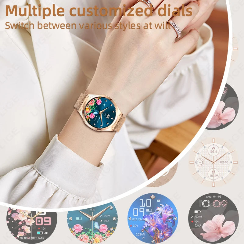 Reloj Inteligente LIGE AMOLED para Mujer Bluetooth