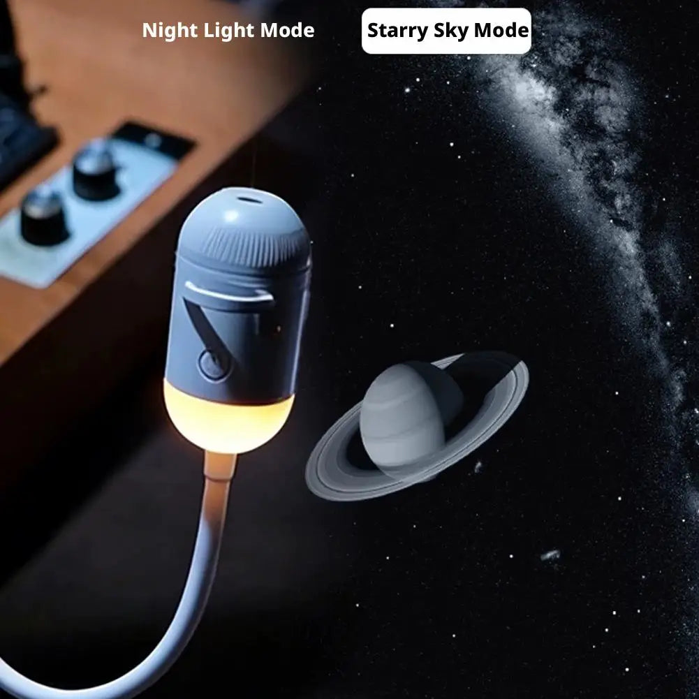 Mini Proyector de Estrellas 2 en 1, Lámpara Nocturna LED con Cielo Estrellado, Lámpara Ambiental para Dormitorio, Decoración y Luz de Ambiente LED