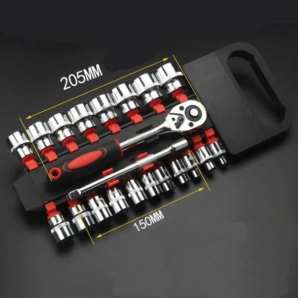 Juego de 12 piezas de herramientas de hardware multifunción Juego de llaves de tubo rápido de trinquete