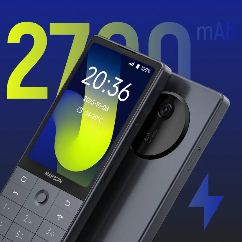 Nuevo teléfono inteligente Qin F25, Google Play, Android 14, tarjetas SIM duales, 6GB + 128GB, 2700mAh, WIFI Bluetooth, pantalla táctil de 3,54 pulgadas, MTK8786