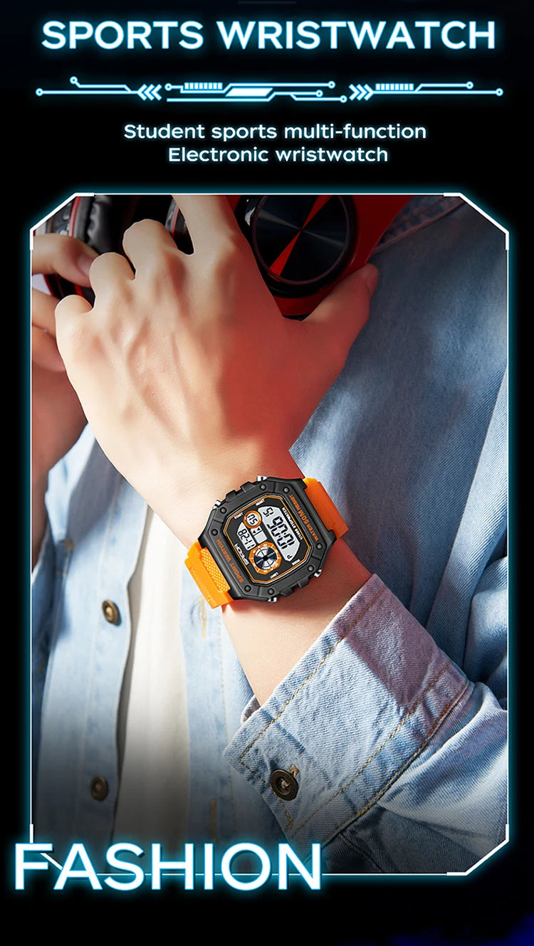 Reloj Digital SANDA 2202 para Hombre, LED Deportivo Impermeable 5 Bar