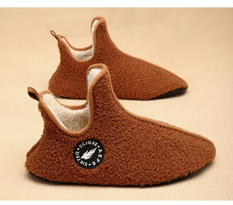 YRZL, zapatos de algodón de invierno para hombre, zapatillas ligeras sin cordones de alta calidad, mocasines de algodón de felpa para interiores, zapatos cálidos Unisex