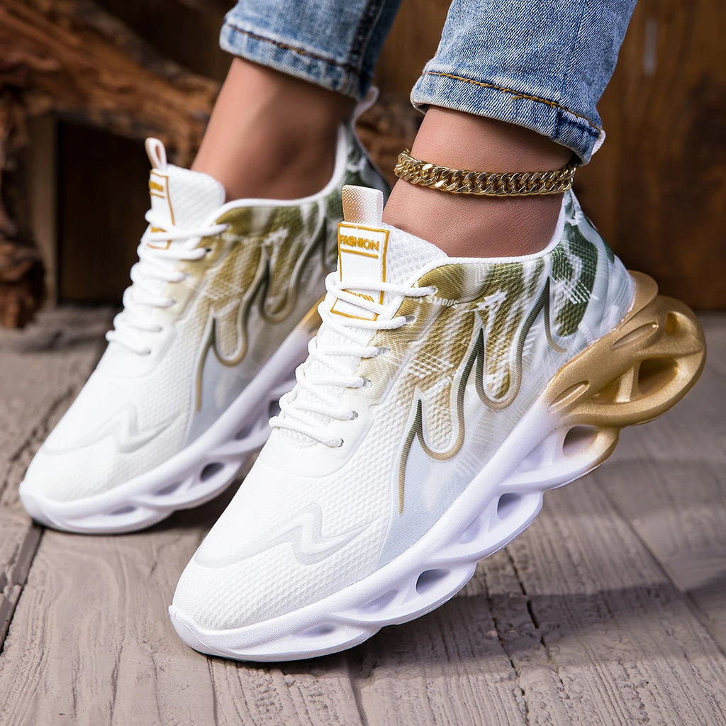 YRZL, zapatillas vulcanizadas para mujer, zapatos deportivos informales ligeros de verano para mujer, zapatillas transpirables para correr, zapatos Tenis para caminar