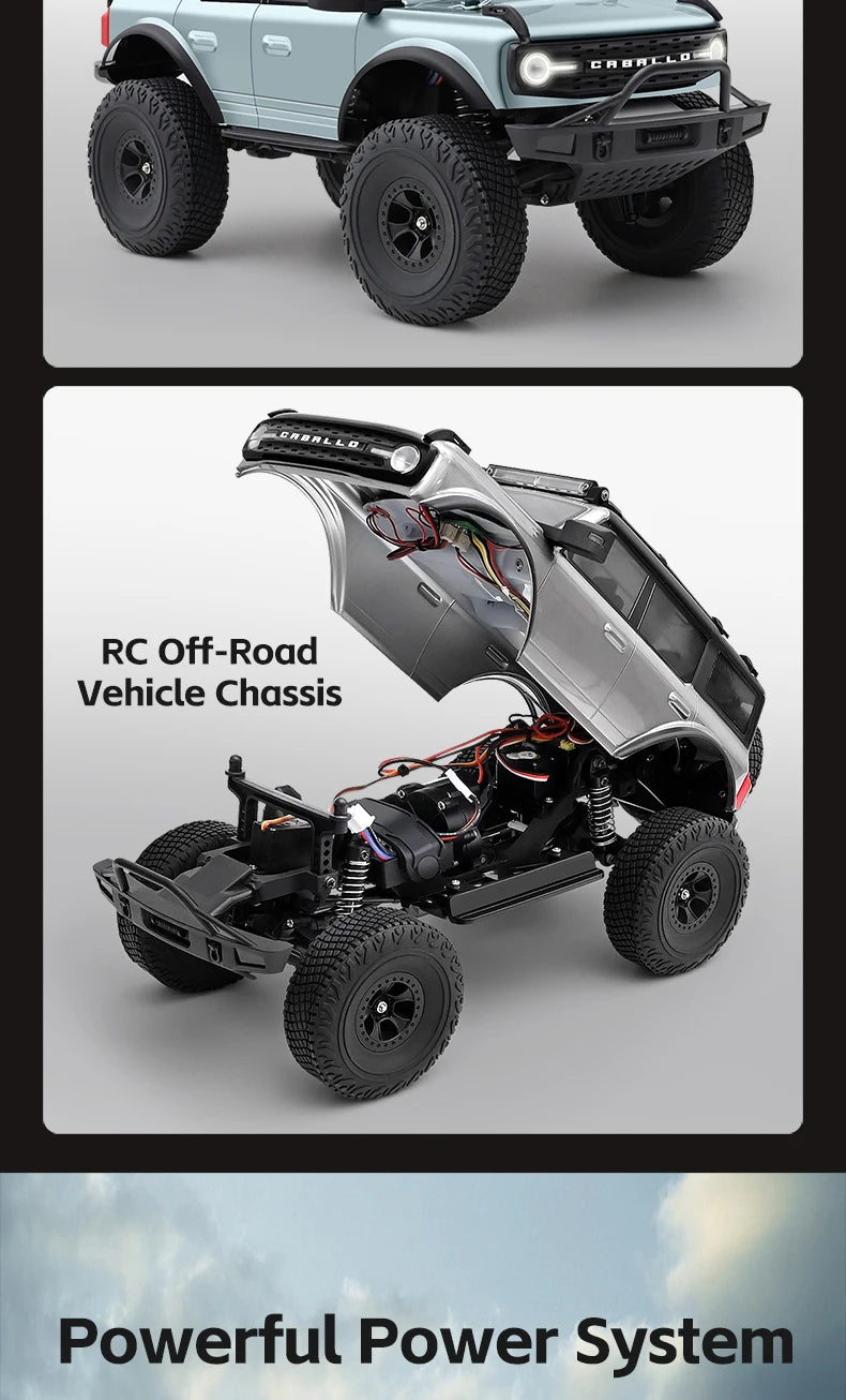 WLtoys 184023 1:18 Vehículo Todoterreno 4WD, Auto RC 2.4G RTR, Crawler Eléctrico a Control Remoto con Luces LED, Juguetes para Niños