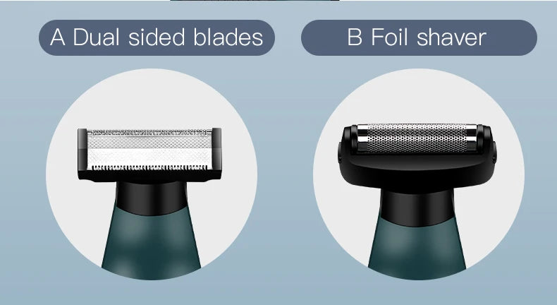 Afeitadora y Recortadora de Pelo y Barba, Recargable, Resistente al Agua