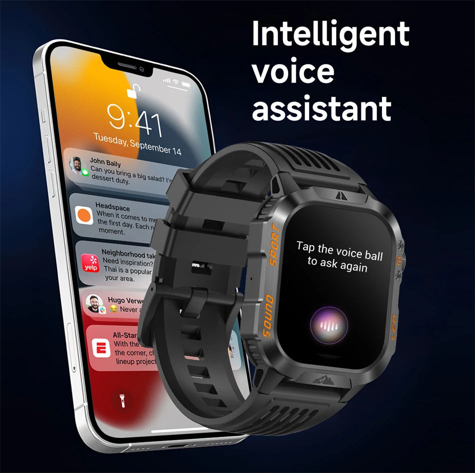 Reloj Inteligente Militar con Batería de 1200mAh