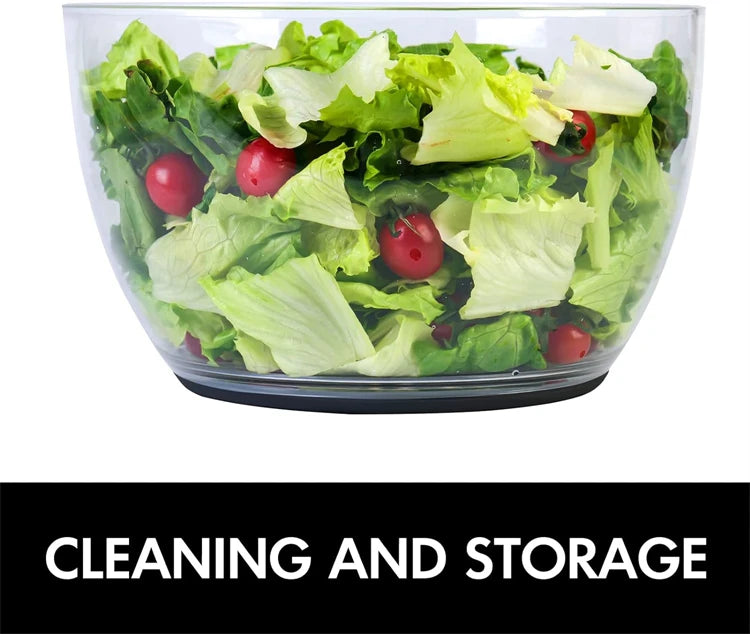 LMETJMA-espeador de ensalada de 6,3 QT, secador de lechuga grande, Spinner de una sola mano, fácil de presionar, secador de verduras grande, mezclador de ensalada, lavadora JT251