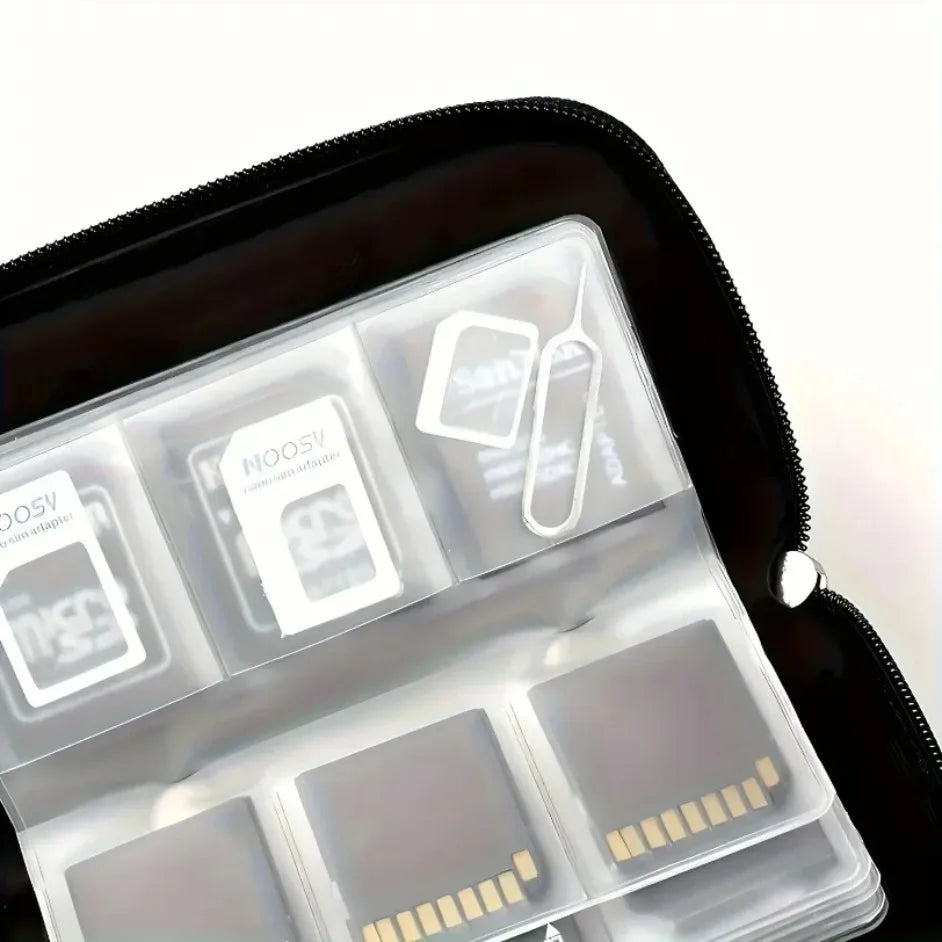 Estuche para Tarjetas de Memoria, Bolsa de Almacenamiento con 22 Ranuras para Tarjetas CF/SD/Micro SD/SDHC/MS/DS, Caja para Accesorios de Juegos