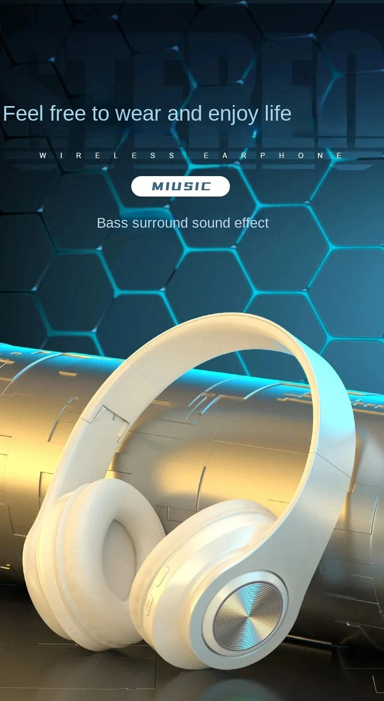 Auriculares Bluetooth Over-Ear con Cancelación de Ruido y Micrófono