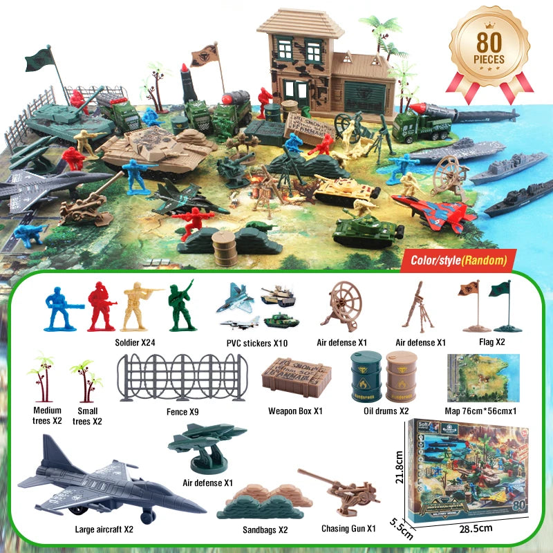 Set de Juguetes Militares con Soldados y Tanques para Niños