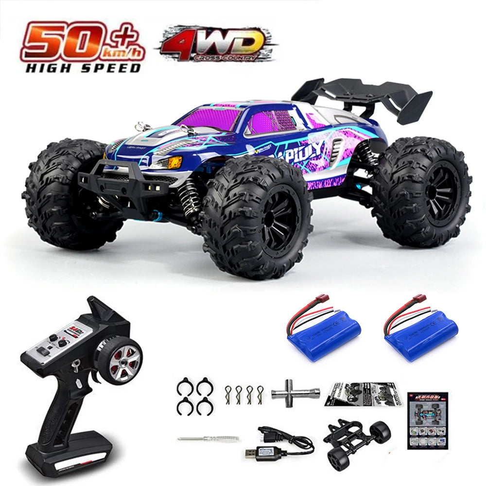 Coche teledirigido 1:16 75 KM/H o 50 KM/H 4WD con coches de Control remoto LED camión monstruo de deriva de alta velocidad para niños Vs Wltoys 144001   Juguetes