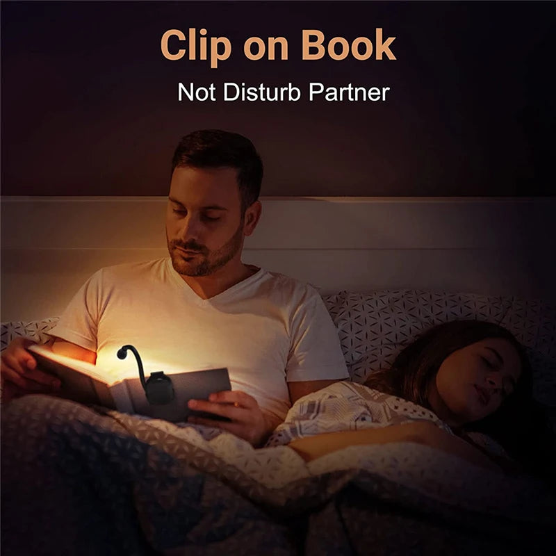 Lámpara LED Portátil para Libros con Clip 360°