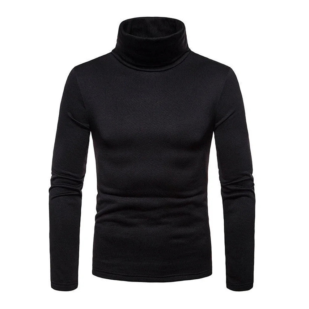 Suéteres de Cuello Alto para Hombre Otoño Invierno, Suéteres Casuales Térmicos de Manga Larga, Ajustados, Elásticos, Básicos, Sudaderas, Jumper, Camisetas