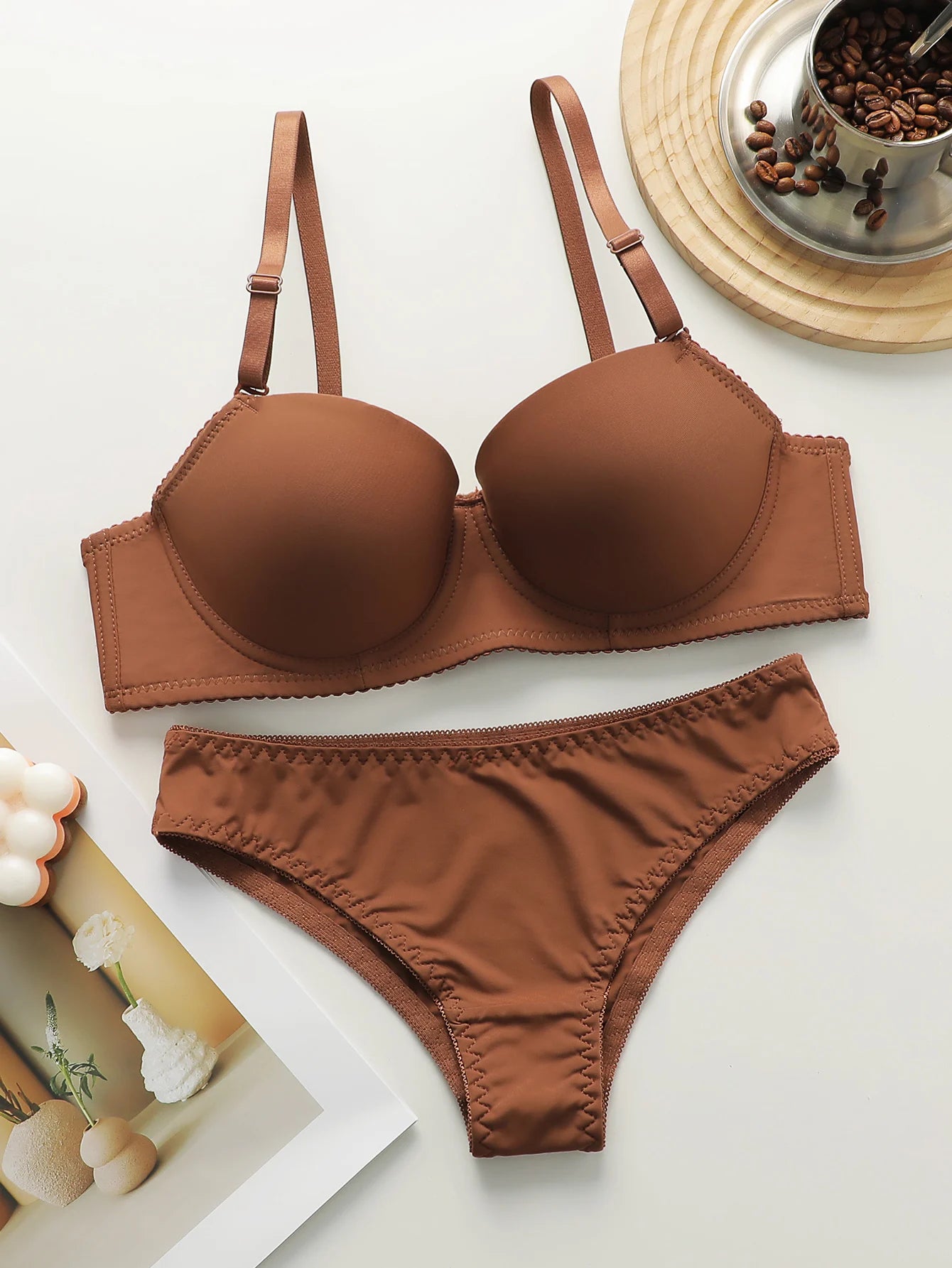 Conjunto de Sujetador Push Up y Bragas para Mujer