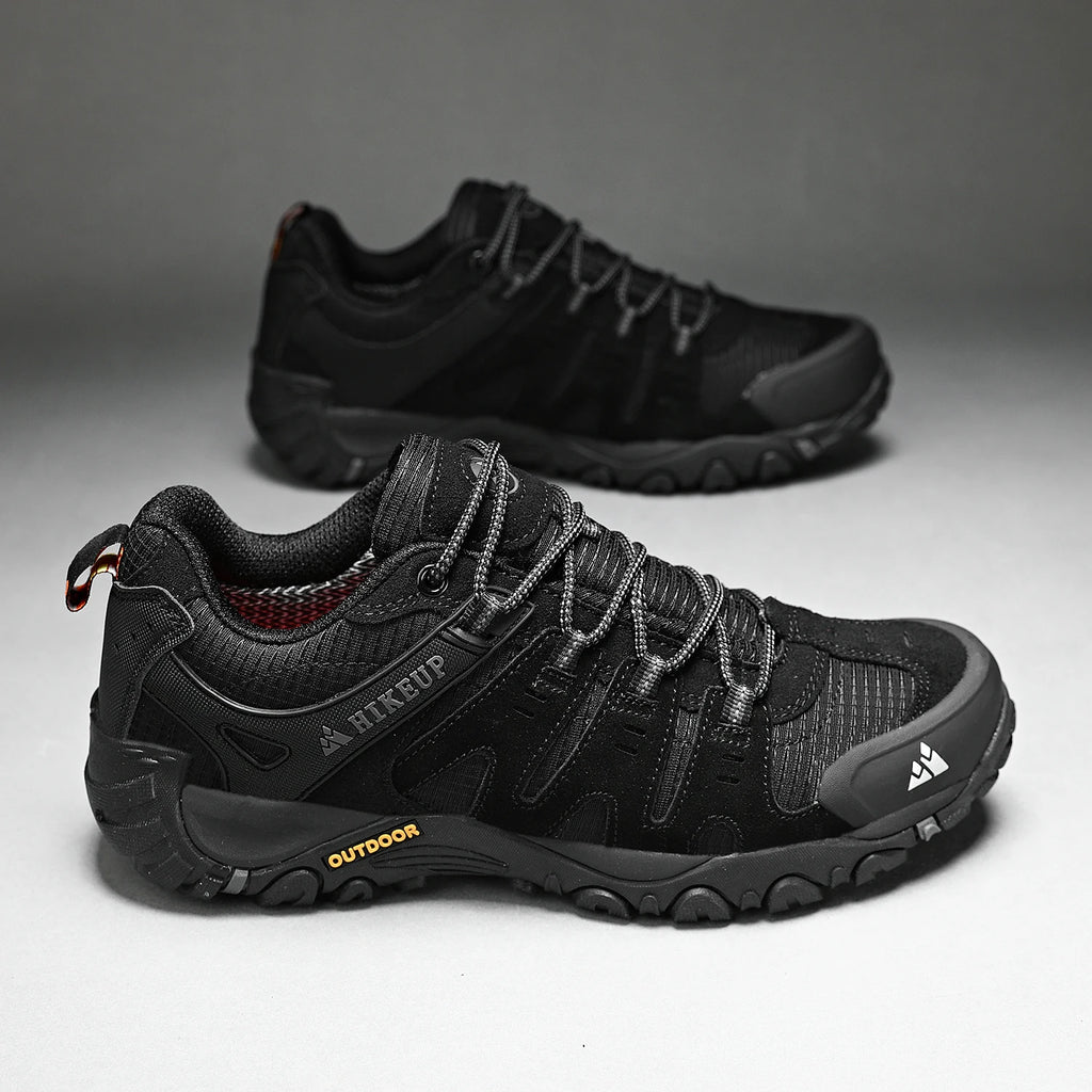Zapatos de senderismo HIKEUP para hombre, zapatos de exterior de piel de ante, zapatillas tácticas resistentes al desgaste para senderismo, caminar y cazar