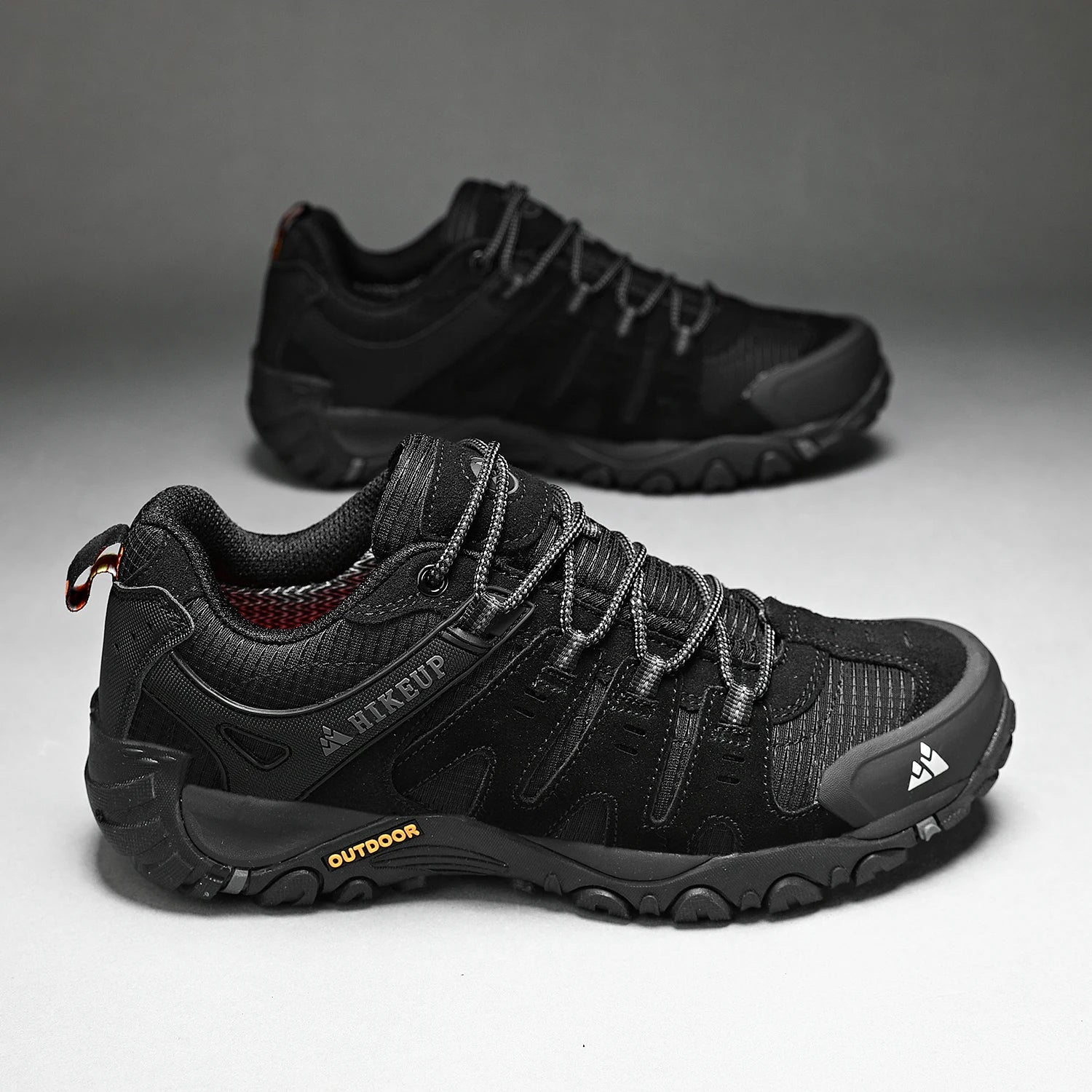 Zapatos de senderismo HIKEUP para hombre, zapatos de exterior de piel de ante, zapatillas tácticas resistentes al desgaste para senderismo, caminar y cazar