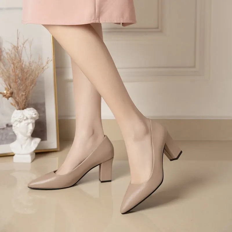 Zapatos de Tacón Fino Puntiagudo Charol para Mujer