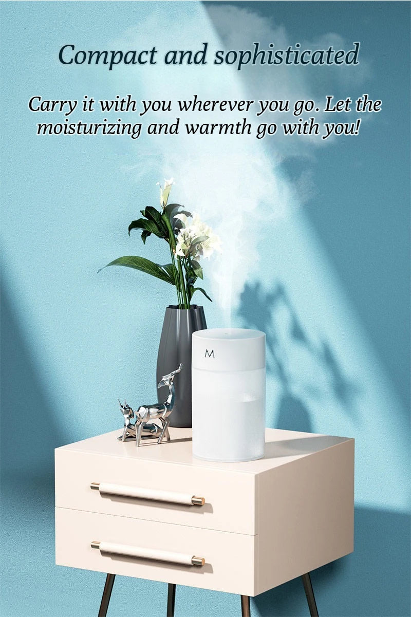Mini humidificador de aire de 180ML, difusor de aroma eléctrico USB, purificador de aceites esenciales, generador de niebla de aromaterapia, luces para coche, hogar y dormitorio