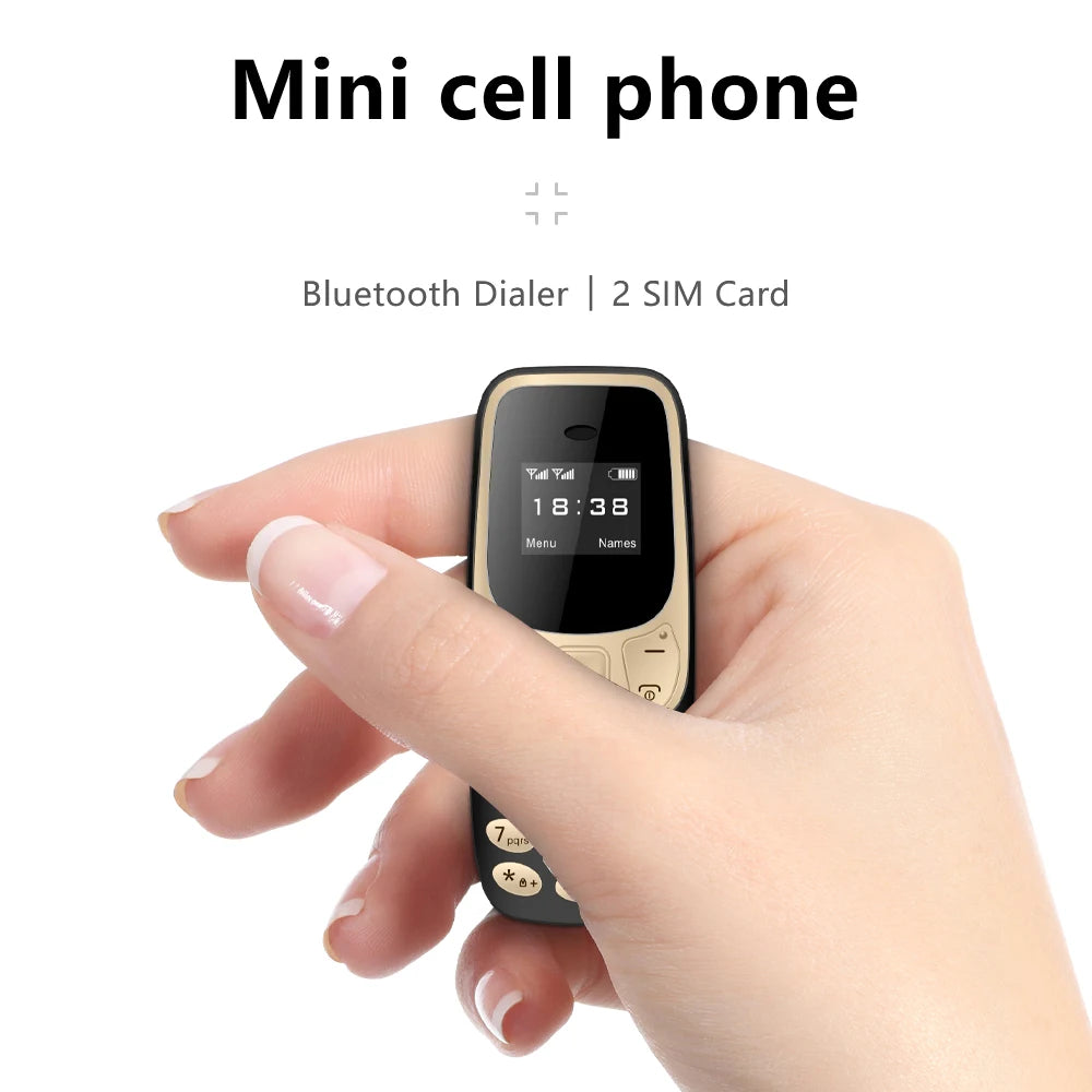 Mini teléfono móvil BM10, 2 tarjetas SIM, auricular Bluetooth, cambiador de voz, grabación de voz de baja radiación, teléfono móvil pequeño multilingüe
