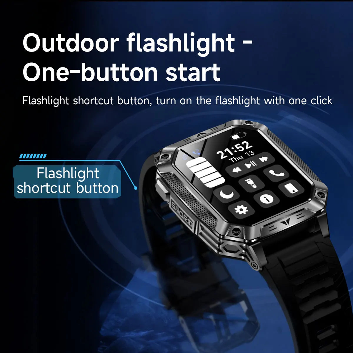 Nuevo Reloj Inteligente Militar TANK Ultra PRO 2026 para Hombre, Batería Grande de 1400mAh, Linterna, GPS, Resistente al Agua 10ATM, Llamadas Bluetooth, Reloj Deportivo Inteligente