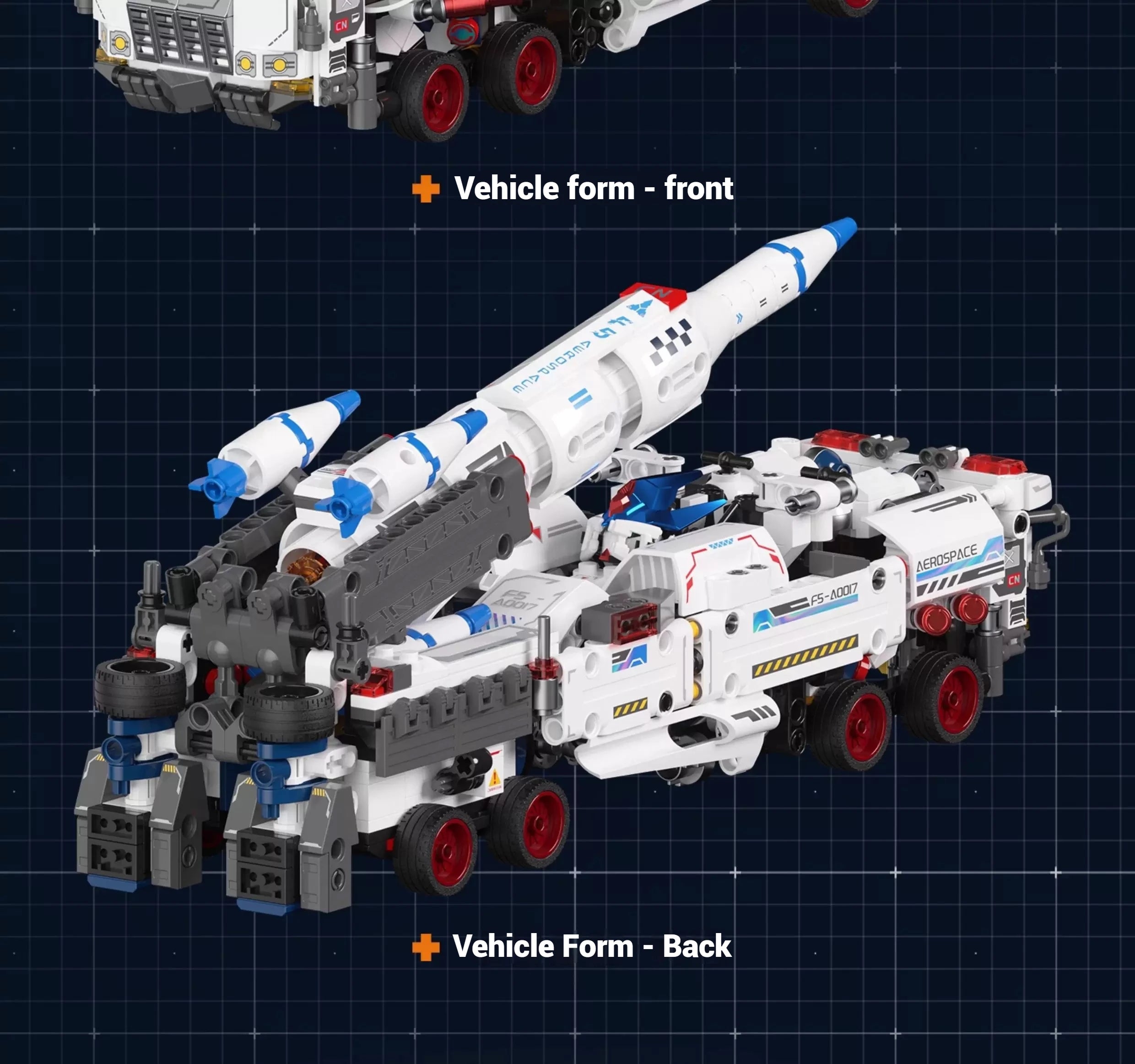 JAKI transformado Mecha coche misil militar cohete modelo de coche montaje, bloques de construcción Mecha juguetes de construcción, regalos de juguetes para niños