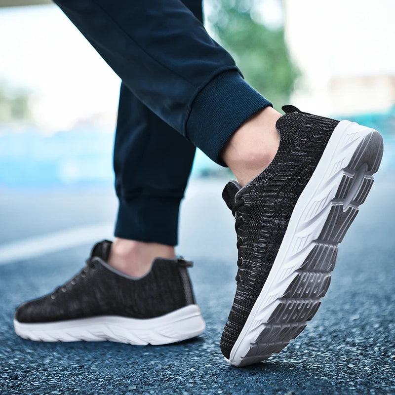 YRZL Zapatillas para correr para hombre, zapatillas deportivas ligeras a la moda, zapatillas transpirables para caminar, zapatillas deportivas cómodas para hombre