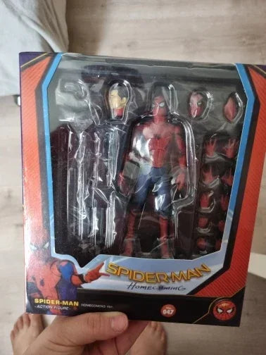Figura de acción de Spiderman de Marvel Avengers: Homecoming, estatua con rostro intercambiable de Tom Holland, modelo de juguete coleccionable, regalo